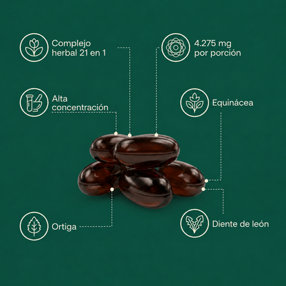 Cápsulas blandas de drenaje linfático Green Organics®